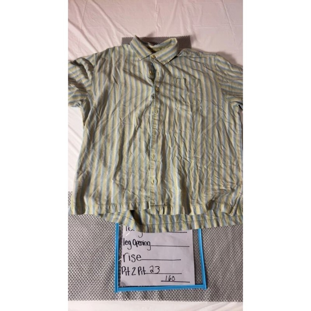 Tommy Bahama 100% Silk Striped Shirt Men’s XL